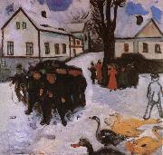 Edvard Munch Youngling and a group of duck oil painting reproduction
